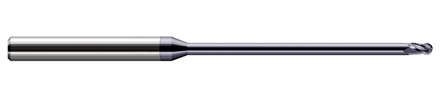 Picture of Harvey Tool 59462-C3 .062 Ball Carbide Stb FL 20x RCH EM, AlTiN End Mill Standard Flute Standard Helix Carbide AlTiN Single End Ball NoseBall